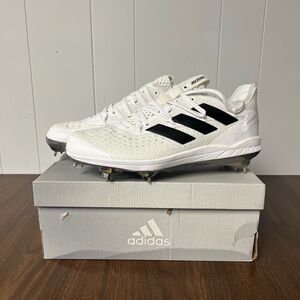 Adidas Adizero 8 Apex White Baseball Cleats, Size 9, NIB